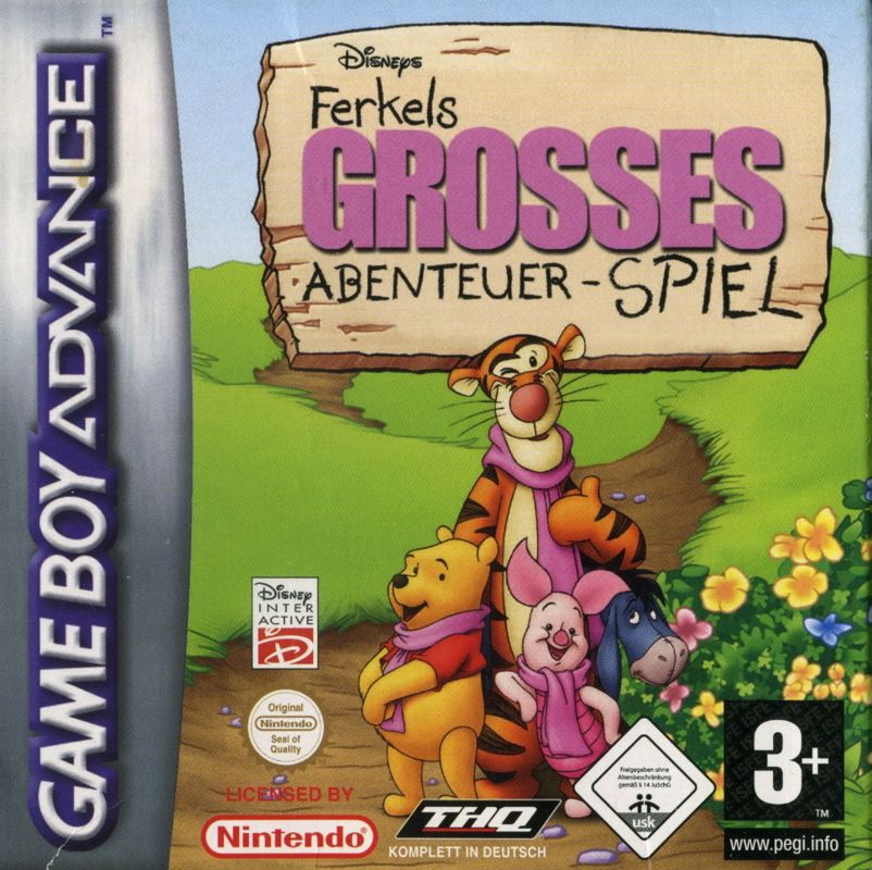 Piglet's Big Game box art for GameBoy Advance
